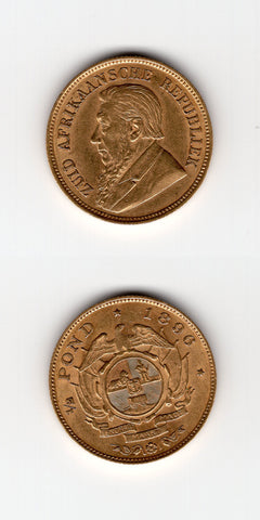 1896 South Africa Gold Half Pond EF