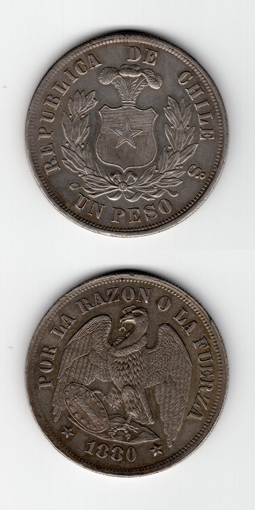 1880 Chile Peso GEF/AUNC