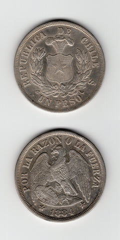 1884 Chile Peso GEF