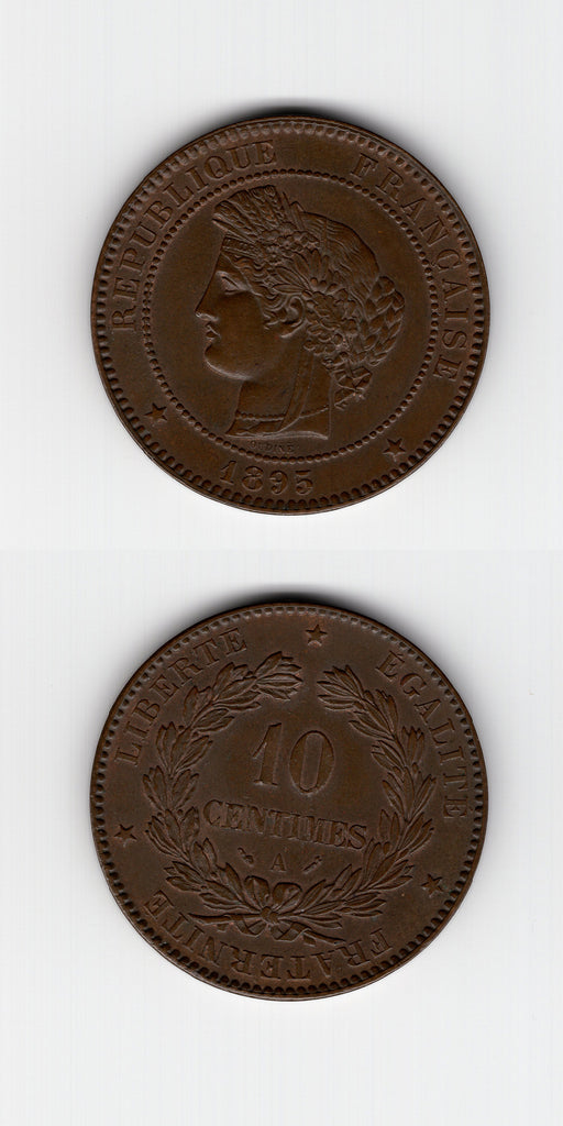 1895 A France 10 Centimes AUNC