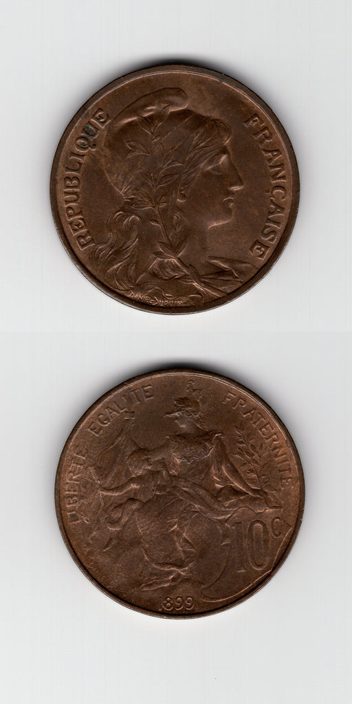 1899 France 10 Centimes UNC