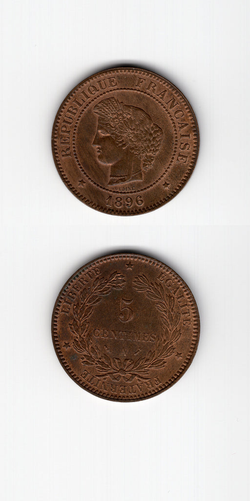 1896 A France 5 Centimes UNC