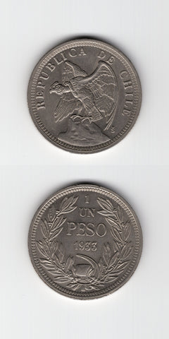 1933 Chile Peso AUNC