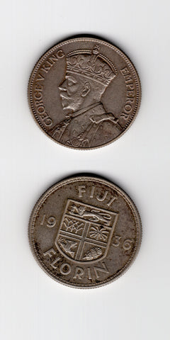 1936 Fiji Florin AUNC