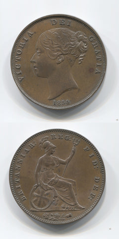 1854 PT Penny AUNC
