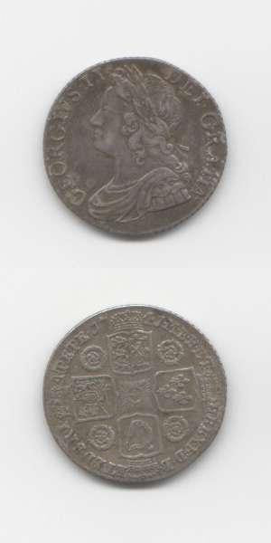 1741 George 2 GVF Shilling