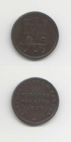 1839 Norfolk VF Tokens 19th Century Silver &amp; Coin Weights