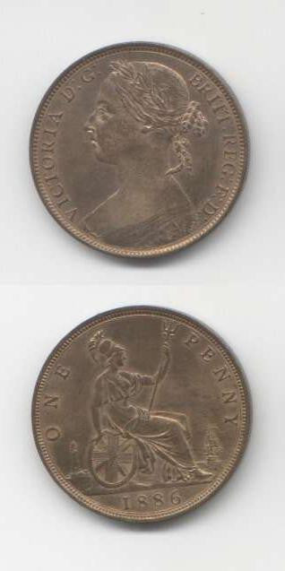 1886 Victoria BU Penny