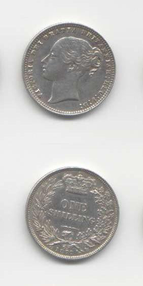 1877 Victoria EF Shilling