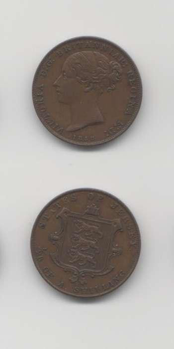 1858 1/26 th Shilling AUNC World Coins Jersey