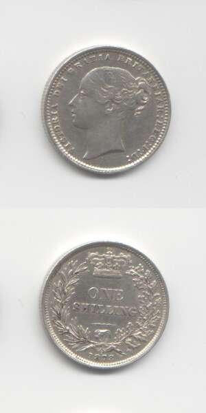 1873 Victoria GVF Shilling