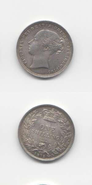 1872 Victoria UNC Shilling