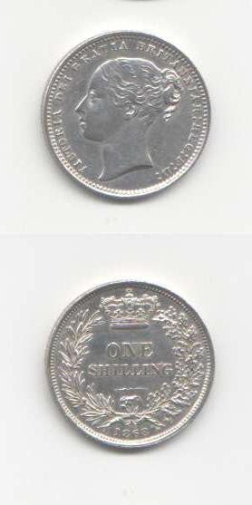 1868 Victoria UNC Shilling