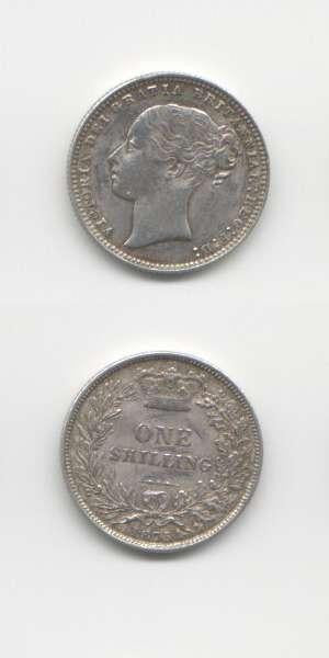 1875 Victoria GVF Shilling