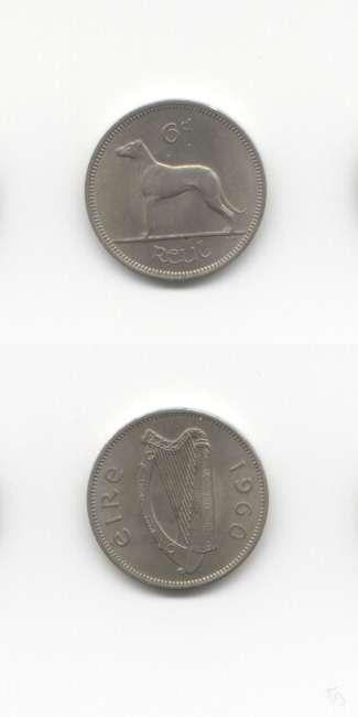 1960 Sixpence UNC World Coins Ireland