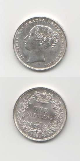 1866 Victoria BU Shilling
