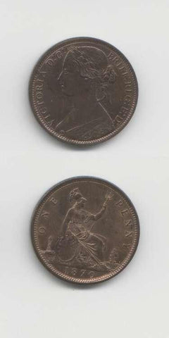 1870 Victoria UNC Penny