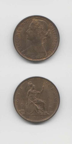 1875 Victoria UNC Penny